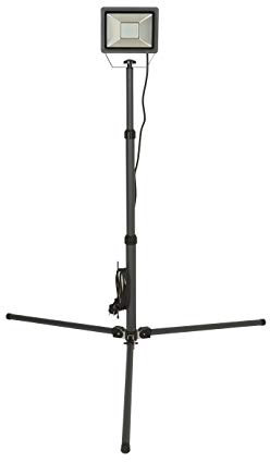 UNITEC LED Strahler mit Stativ 30 Watt, 2400 Lumen, 3 Meter Zuleitung, Baustrahler, 6500 Kelvin, Anthrazit, IP65, Aluminiumdruckguss, Sicherheitsglas, Energieeffizienzklasse A+