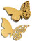 mixed24 50 St. / 100 St. Goldchampagne Tischkarten Schmetterling Namenskarten Platzkarten Hochzeitsdekoration Tischdeko (50)