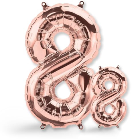 FUNXGO® folienballon 8 rosegold - 2 Stück - 42 & 17- Luftballon Zahl 8 - Zahlen Ballon 8 Deko - zum 8. Geburtstag, Hochzeit, Jubiläum, Fest, Party Dekoration -100cm & 38cm- Ballon 8 rosegold