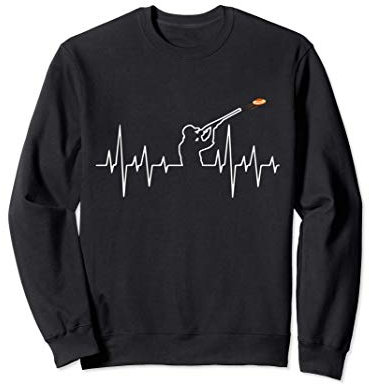 Skeet Trap Shooting Herzschlag Sport Sweatshirt