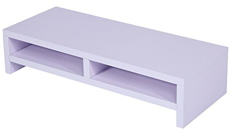 Supporto per monitor, mensola per laptop in legno con design aperto per computer, stampante per TV, casa e ufficio