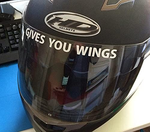 myrockshirt Gibt dir Flügel Gives You Wings 2 x Aufkleber f. Helm Motorrad Motorradhelm Bike Biker Sticker