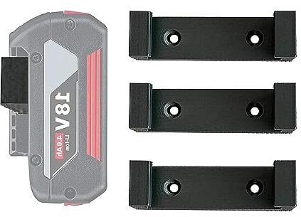 ULROAD 4 Stück Akku Halterung passend für Bosch 18V Akkus Li-On Wand Halter Werkstatt Wandhalterung Zubehör Wand BAT609 BAT610G BAT618G BAT620 BAT621 BAT610G 18 V