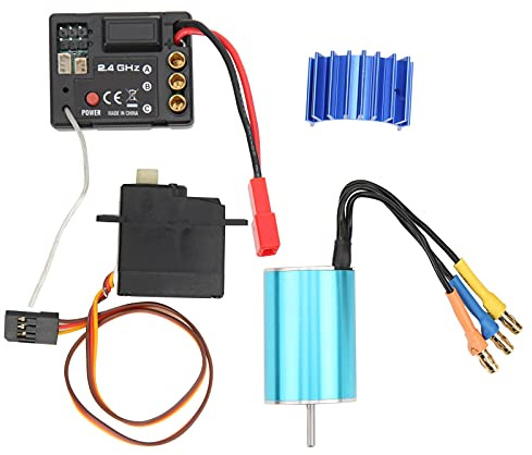 Shanrya RC Auto Brushless Motor, Motor Kühlkörper Brushless Motor ESC Empfänger Servo Set Einfach zu tragen für SG1603 Fernbedienung Auto für SG 1/16 RC Auto für SG1604 RC Auto