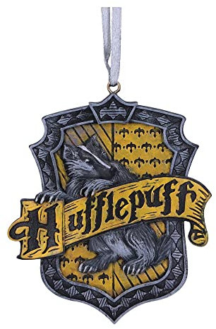 Nemesis Now Harry Potter Hufflepuff-Wappen zum Aufhängen, Gelb, 8 cm