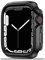 NINKI Kompatibel mit Apple Watch 7 41 mm schwarz Gehäuse aus Metall, Aluminium- und TPU- Rahmenhülle für iWatch 7 Protector Case 41 mm Hard Bumper Case 41 mm 7 Apple Watch Cover für Damen Herren