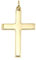 forme di Lucchetta - kleines Kreuz aus 14-karätigem Gelbgold für Taufe, Erstkommunion, Firmung, ohne Kette, Goldanhänger Damen Herren 585 Echtgold | für Ketten (bis zu 4 mm) - hergestellt in Italien