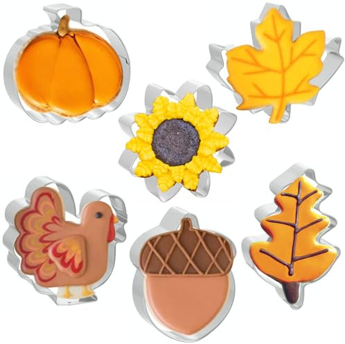 Job-Jol-Ausstechformen, Herbst-Thanksgiving-Ausstechformen, 7,6 cm bis 8,9 cm, 6 Stück