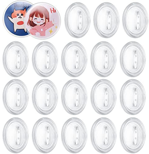 40 Stück Transparente Ansteckbuttons (38mm) Set für Kinder, Buttons selber machen ohne Buttonmaschine für DIY Bastel, Dekorationen, Geschenke für Kindergeburtstag und Hochzeitsfeier