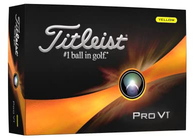 Titleist Pro V1 Golfbälle, Gelb, EIN Dutzend