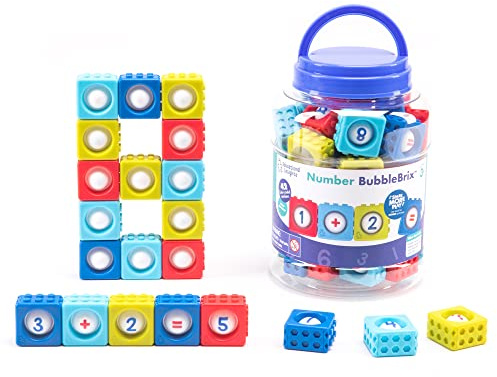 Learning Resources Number BubbleBrix, Learn Numbers, Fidget Learning Toy, Fidget Popper Toy with Numbers, Ages 3+