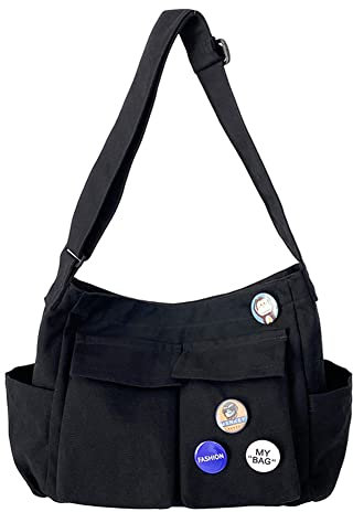 GSenhui Kuriertasche Messenger Bag Vintage Canvas Crossbody Bag Groß, Unisex Segeltuchtasche Umhängetasche Canvas Schultertasche für Teenager Jugendlich Schule Lässige Täglich