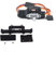 Ferngesteuerte Auto-Front-Stoßstange, Seilwinde mit LED-Licht für Traxxas 1/18 für TRX-4M Defender RC Stoßfänger (Frontstoßstange + Winch)