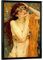 artboxONE Poster mit schwarzem Rahmen 18x13 cm Menschen Frau im Art Nouveau-Stil - Bild Art Nouveau-Stil