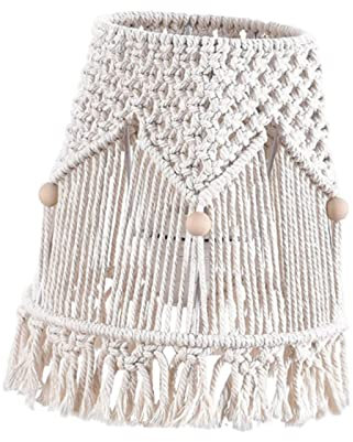 Colcolo Makramee-Lampenschirm, Boho-Hänge-Pendelleuchte, Deckenleuchte, Schlafzimmer, Wohnzimmer, Kinderzimmer, Schlafsaal, böhmische Heimdekoration, Stil c