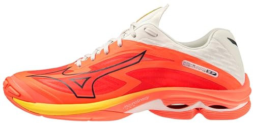 Mizuno Unisex Wave Lightning Z7 Volleyballschuhe, Neonflame, Schwarz, Bolt2neo, 44.5 EU