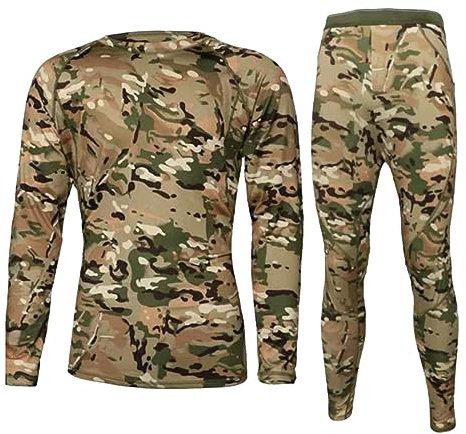 Celucke Zweiteiler Herren Winter Warm 2-Teiliges Thermounterwäsche Winter Thermowäsche Set Warm Thermo Thermounterhemd Thermounterhose für Männer Set