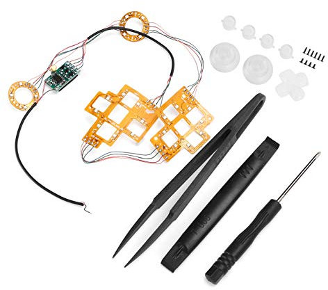 pour Manette PS4,Kit De Manettes LED 6 Couleurs Et Boutons D Pad, Personnalisez Votre Expérience De Jeu Et LED De Manette 4, Accessoires De Mise à Niveau De Manette