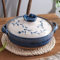 fUfIzU Traditional Japanese Donabe Clay Pot Casserole, Family Hot Pot, Round Insulation Ceramic Casserole, Stockpot for Steaming Simmering Slow Stewing Cooking Pot,1.6L