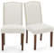 DUMOS Esszimmerstühle 2er Set, Elegant und Schön Modern Stühle Esszimmer, Leinenstoff Gepolstert küchenstühle, Kratzfester Boden Esszimmerstuhl Geeignet für Küche, Wohnzimmer, Schlafzimmer (Beige)