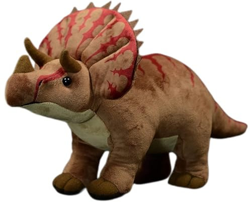 lilizzhoumax Dino Kuscheltier Triceratops Dinosaurier Plüschtier Stofftier Kawaii Plüsch Realistische Spielzeug Wilde Tiere Ostern tolle Geschenkidee für Kinder Jungen Mädchen 38cm/15Zoll