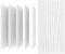 UMIACOUSTICS Lot de 6 panneaux muraux acoustiques ignifuges et insonorisants en forme de courbe artistique - Blanc - 120 x 60 cm