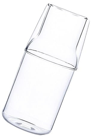 VINTORKY 1 Set Pentola Alta in Borosilicato Bollitore Di Stoccaggio Bottiglia D'acqua Trasparente Caraffa Per l Acqua Comodino Mimosa Alto Borosilicato Mensola D'acqua Bicchiere