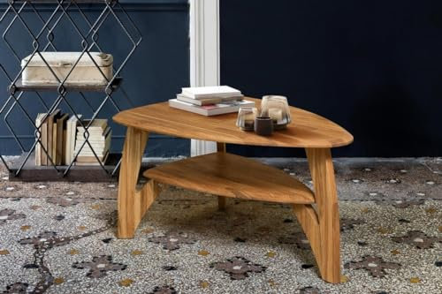 Main Möbel Couchtisch 90x60cm 'Massivholz Eiche geölt Wildeiche massiv