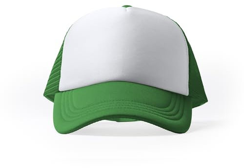 KINKIES Gorra Panel Frontal Acolchado y Parte trasesa de Rejilla - Visera Unisex Fresca, Transpirable con Cierre Ajustable (FR/ES, Letras, Talla única, Verde)