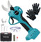 Sécateur électrique professionnel sans fil pour Makita, Gardena - Diamètre de coupe max. 30 mm - Avec 2 lames de rechange SK5 - Affichage LCD (sans batterie)