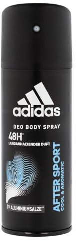6x Adidas Men Deospray - After Sport - 0% Aluminiumsalze - 150ml