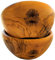WOODYCOR - Lot de 2 bols en bois d'olivier : Bol à céréales, Bol à dessert, Bol à apéritif, Bol à soupe, petit déjeuner - Diamètre : env. 14 cm