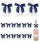 OLYCRAFT 30 Set Flaschenschleifen Mit Karte 12.5cm Preußischblau Mini Weinschleifen Satinband Weinschleifen Mit Karte 5cm Breit Sektflaschen Aufhängeetikett Zum Basteln Für Partys Hochzeiten