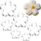 UKoosien Lot de 6 emporte-pièces en forme de fleur - 10,2 cm, 9 cm, 7,6 cm, 6,4 cm, 4,5 cm, 2,4 cm - Passe au lave-vaisselle - Fleur avec cinq pétales - Emporte-pièce à biscuits - Essentiels