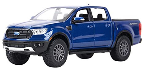 YRXIAO Modellbausatz Auto Für Ford Ranger 2019 1:27 Legierungssimulation Ziehen Sie Automodell Mit Ton Und Licht Für Erwachsenes Geschenk Zurück Für Wohndekorationen(Blau)