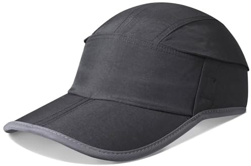 GADIEMKENSD Gorra de Baseball de Secado Rápido con Malla Transpirable, Protección Solar Gorra para Correr, Gorra Deportiva Exterior Refrescante para Fútbol, Bicicleta, Tenis, Negro