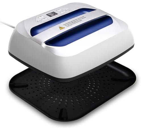 Umelee Transferpresse Plotter, 12×10 Tragbare Hitzepresse Maschine, Schnelles Aufheizen, Einstellbare Zeit & Temperatur, Automatische Abschaltung, DIY Heißpresse für T-Shirts Taschen Hüte Schuhe