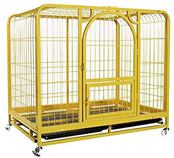 Großer Haustierkäfig mit Vierkantrohr, robuster und geräumiger Hundezaun für kleine bis mittelgroße Hunde und Katzen, ideal für den Heimgebrauch