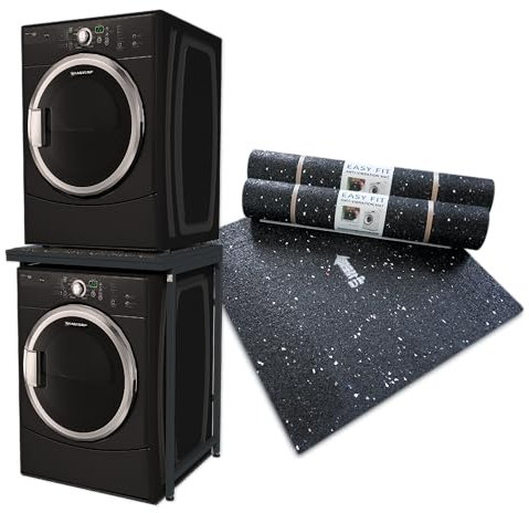 Norvic® Handy Stand – Freestanding Worktop & Washing Machine Stand +2 Anti-Vibration Mats (600×600×8mm) | Multi-Purpose Appliance Stacking Kit for Utility Room, Garage, or Kitchen – 500KG Steel Frame