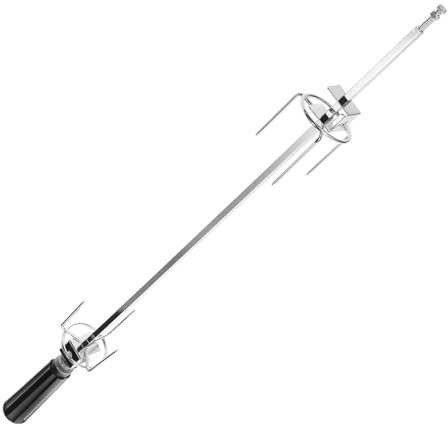 Sosoport Barbecue Rotante Inossidabile Utensile per Grigliate Resistente e Pratico per Pollame Carne e Verdure Accessorio