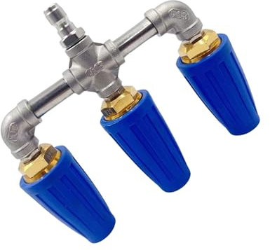 Ugello rotante a triplo ugello per idropulitrici, rotazione a 360°, migliora l'efficienza di pulizia