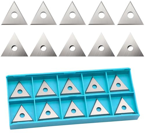 10 Pack 1 Paint Scraper Blades Tool for Wood,1 Inch Carbide Scraper Tool for Wood,Three-Edged Triangle Tungsten Steel Blade
