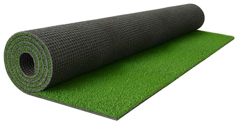 Internethandel Pfordt Tuft Kunstrasen Grün 100x400 cm, 5 mm | getuftete Oberfläche mit angenehmem Laufgefühl, ca. 0,9 kg/m², für Balkon, Terrasse, Garten und weitere Flächen