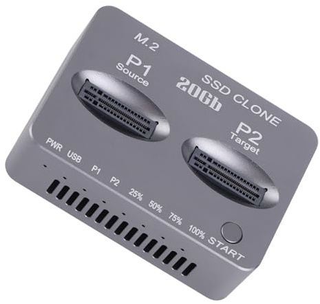 SUNGOOYUE NVME Docking Station Effizienter Hochgeschwindigkeitsdatenübertragung für // Mac Dual Bay Clone Station Aluminiumlegierung