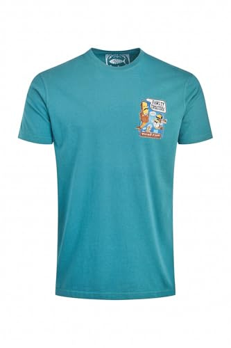 Weird Fish Fawlty Trouters Back Print Artist T-Shirt Deep Teal Size M
