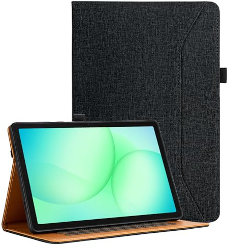 Vakarey Funda Tablet para Samsung Galaxy Tab A11 Plus/A11+ 5G 11 Pulgadas Antigolpes Cuero PU Inteligente Capa,Schwarz