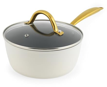Salter Aerotech Profi-Kochtopf 18 cm, Antihaft, Induktion | Geschmiedetes Aluminium, PFAS-frei, ofenfest, Glasdeckel mit Dampfauslass, für Metallutensilien geeignet