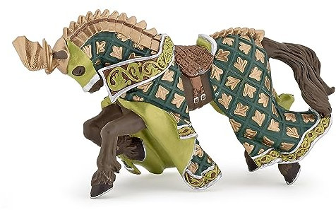 Papo 39923 Pferd des Waffenmeisters Drache Mittelalter - Fantasy Figur, Mehrfarben