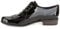 Clarks Womens Casual Clarks Hamble Oak Leather Shoes In Black Patent Wide Fit Size 7