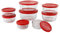 Pyrex 1126079 Simply Store Aufbewahrungs-Set, 16-teilig, transparent, Glas, rot
